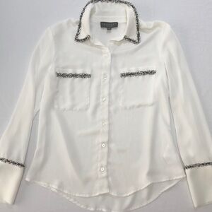 • Nordstrom • Laundry by Shelli Segal • white button up blouse size small